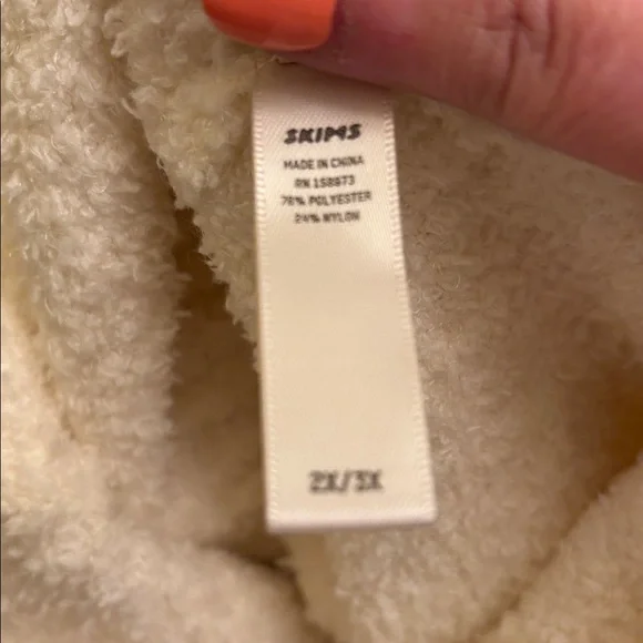 Skims Cozy Fuzzy Teddy Bear Cozy Tank White 2/3X - Picture 5 of 5